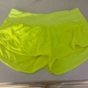 Highlight yellow speed up shorts size 0 2.5 inch